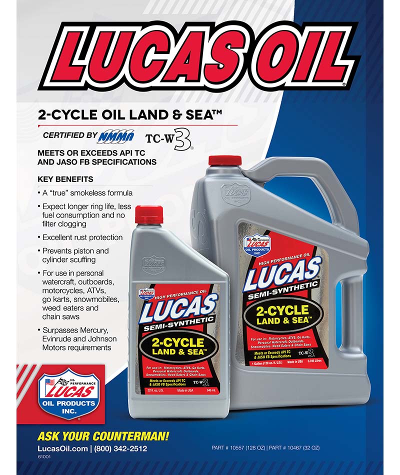 Lucas Oil, Semi-Synthetic, 2-Cycle Land & Sea, TC-W3 - 32 fl oz
